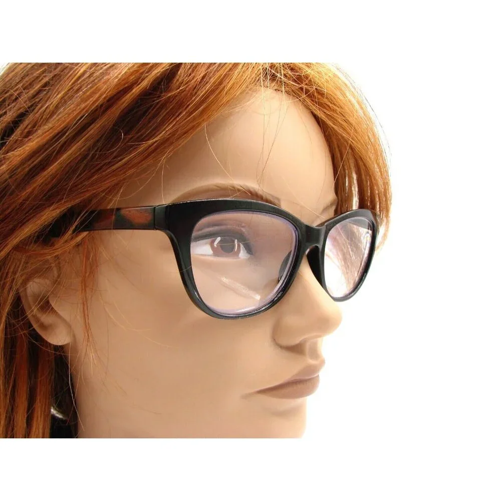 Black and Tortoise Full Rim Reading Eyeglasses PD62mm +3.50 BL Soft Case Unisex